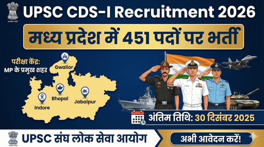 UPSC CDS-I Recruitment 2026